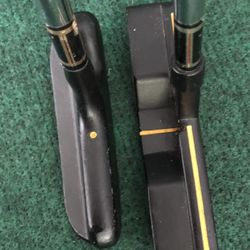 Pair of vintage RH Slotline putters Golf Clubs