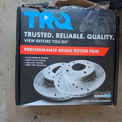TRQ Front & Back Slotted Rotors
