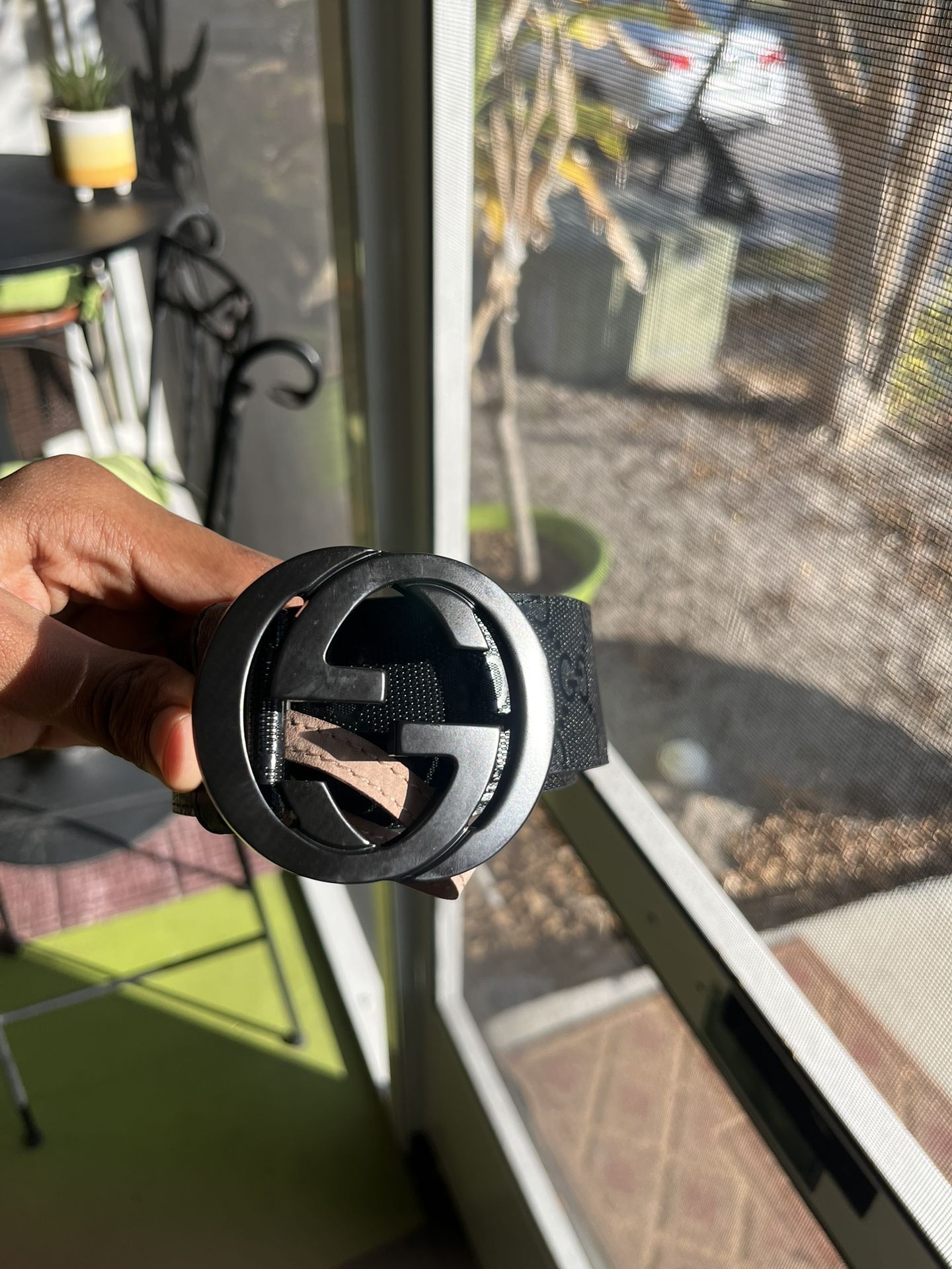 Black Gucci Belt - Size L 