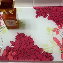 Vintage Nordstrom Fragrance Vanity Tray 8”x12” All Glass