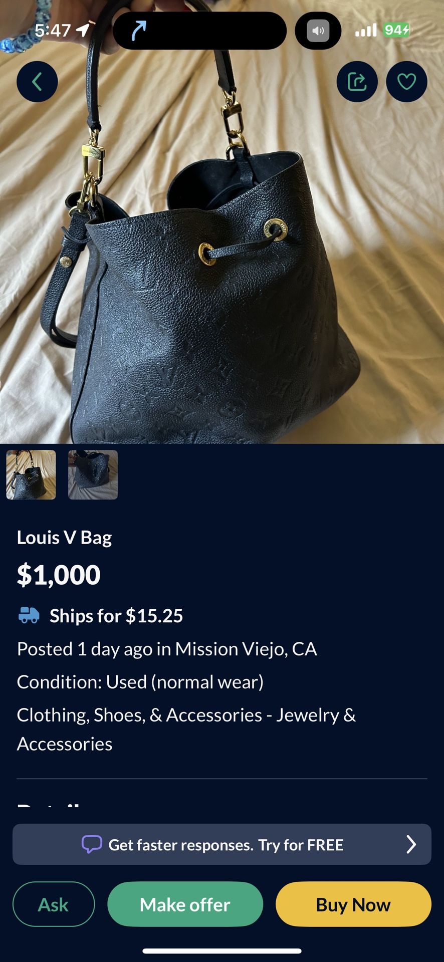 Louis Vuitton - 100% Authentic