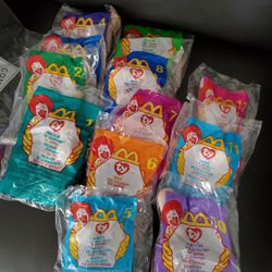 New TY mini Beanie Set 1 Through 13. Sealed