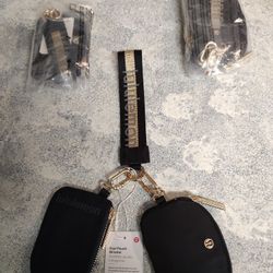  Lululemon Keychain Wallet Wristlet Double Bag 