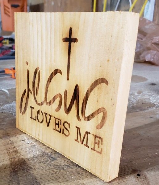 Stand Alone "Jesus Loves Me" Plaque