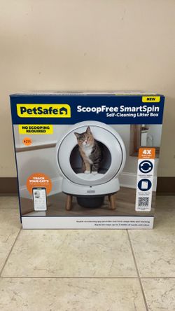 PET SAFE SCOOP FREE SMART SPIN SELF-CLEANING LITTER BOX