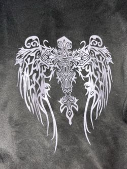Black Hoodie Sweater Cross Design