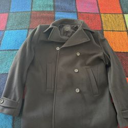 Black Men's express Wool Blend Coat XL
