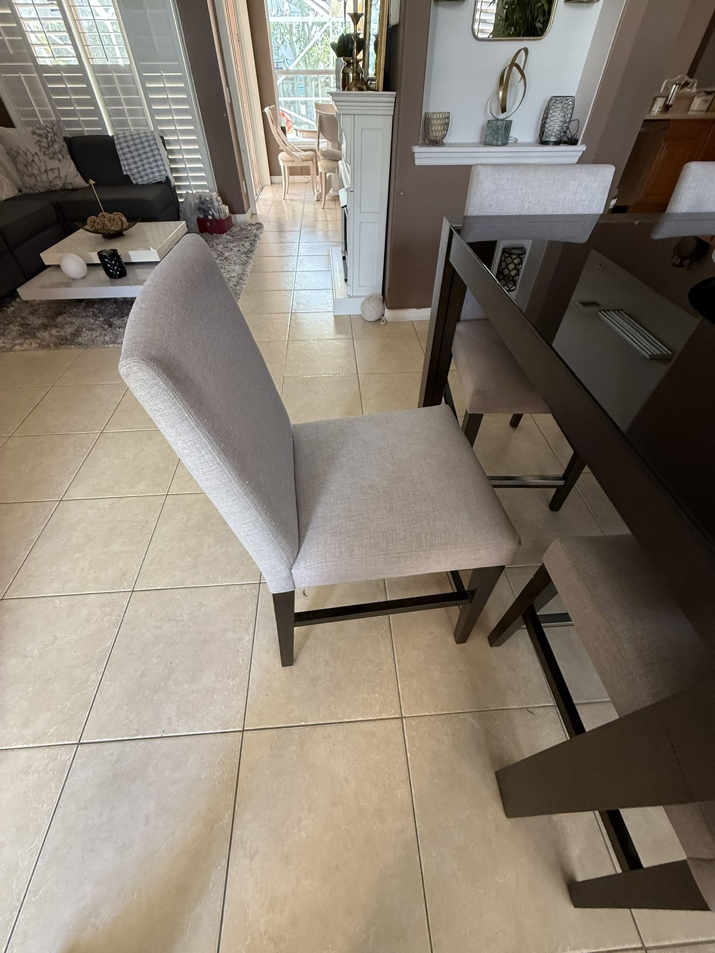 High dining table 6 chair