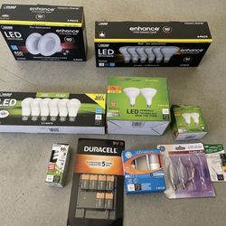 LED Light bulbs, energy-saving lamps, batteries，$45 for All