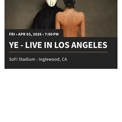 Kanye west / YE Tickets