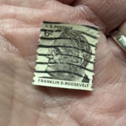 1968 US Postage Stamp. 6 Cent Franklin Roosevelt FDR. US President 