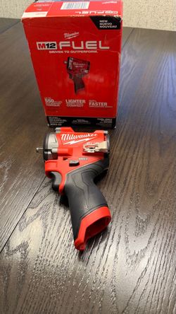 Milwaukee M12 Fuel 3/8 Inch Stubby Impact Wrench, Tool Only
