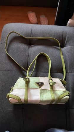Green/ ivory purse