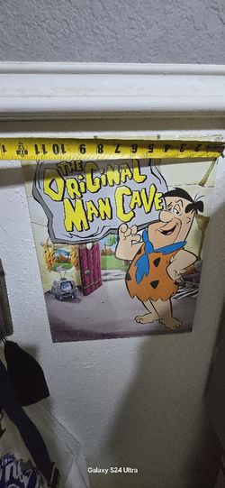 Flintstones  The Original Man Cave Tin Metal Sign Retro Vintage 16" x 12"