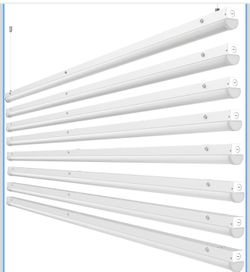 HYPERLITE 8 Foot LED Light Fixture: 80/70/60W Led Linear Strip Fixture 3500K/4000K/5000K CCT Selectable 1-10V Dimmable UL Listed 130lm/w Commercial LE