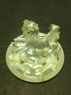 Crystal clear Statue Dogs