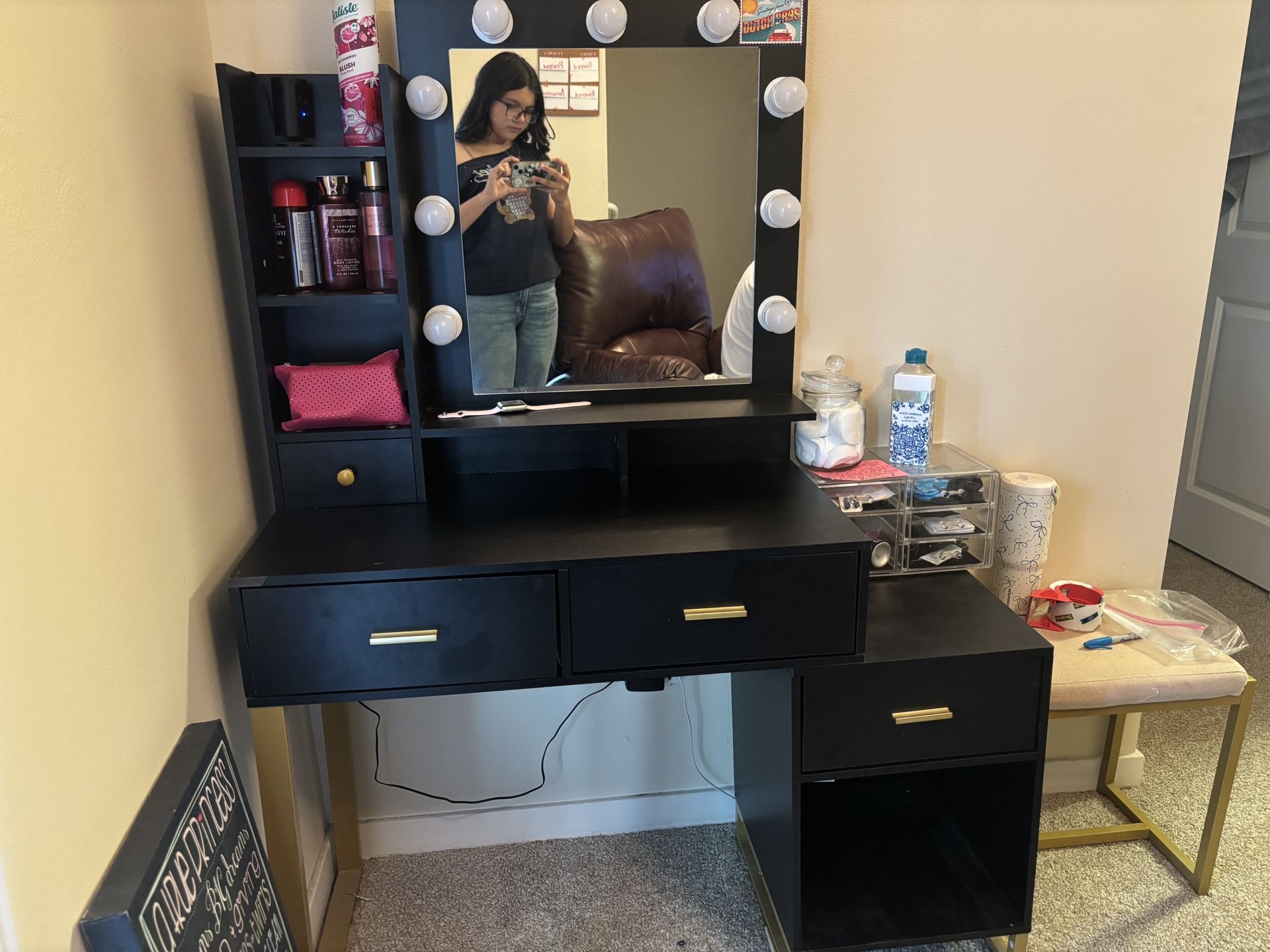 Black And Gold Vanity