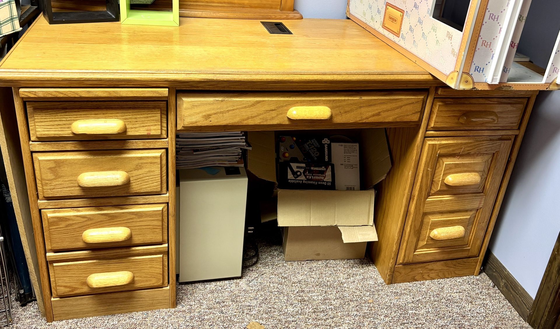 Good Looking Sturdy Oak Desk OBO