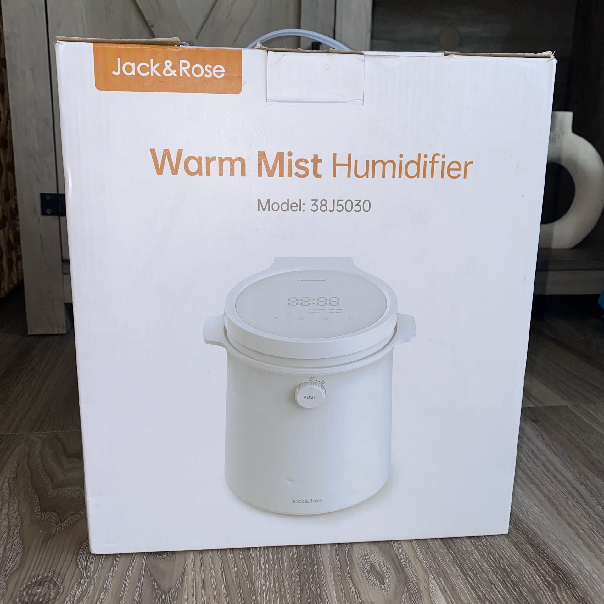 Warm Mist Humidifiers for Bedroom, 3L/100oz Stainless Steel Humidifier Easy Clean