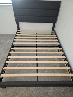 FULL SIZE BED FRAME WITH PADDED HEAD BOARD