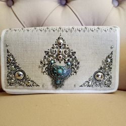 NEW Beaded Rhinestone Shoulder Strap Women's Bag/ Women's clutch Purse Handbag 