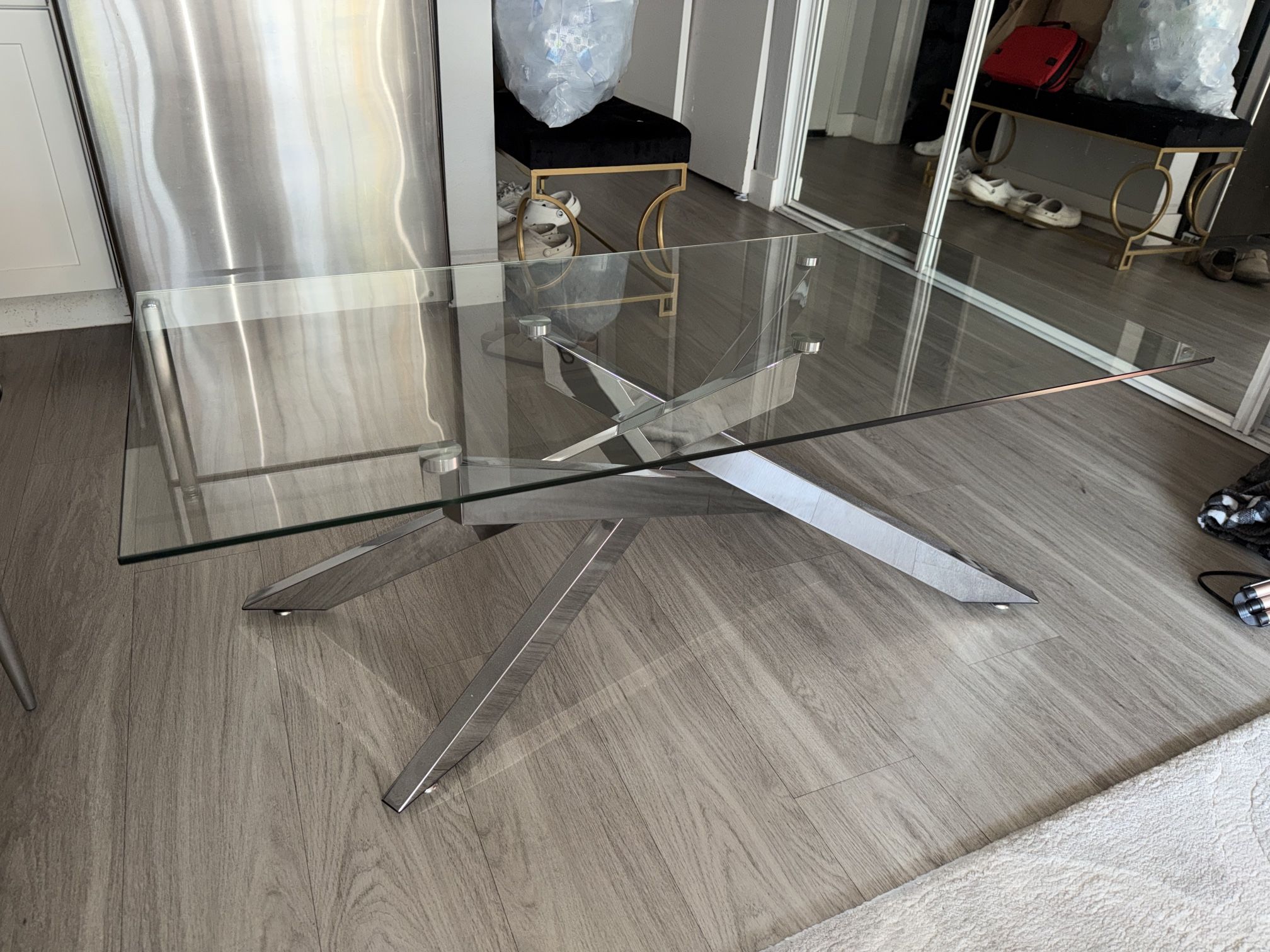 Large Glass Coffee Table 
