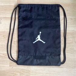 Jordan Drawstring Bag – Black/white – Brand New