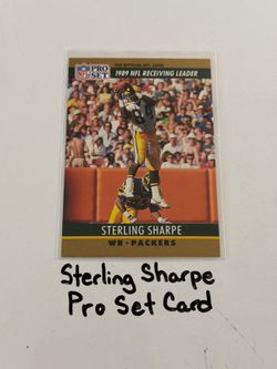 Sterling Sharpe Green Bay Packers Hall of Fame WR Pro Set Card.