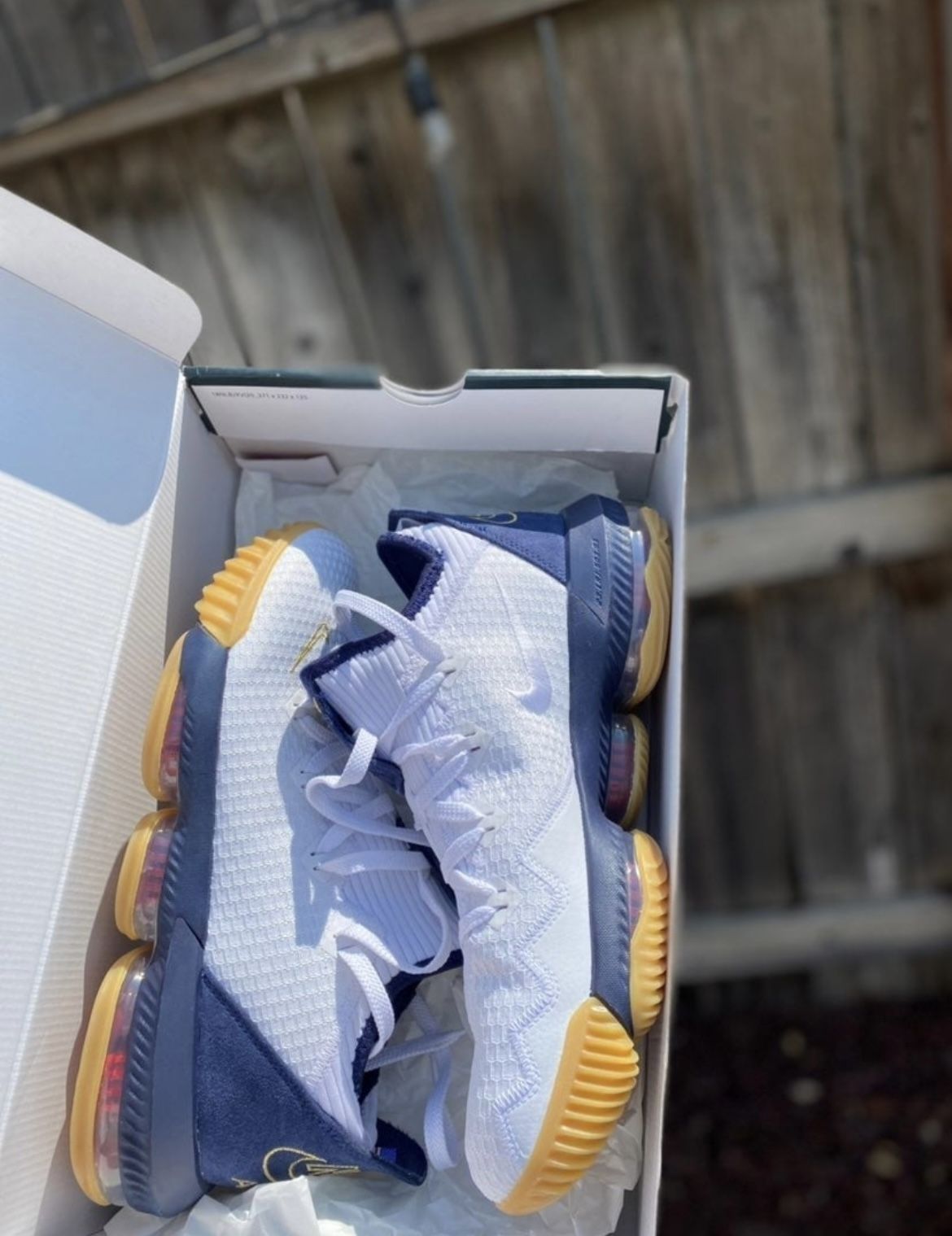 Nike Men's Lebron XVI Low USA Navy White Gold Gum
