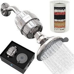 SparkPod Filter Shower Head - High-Pressure Water Filtration for Chlorine & Harmful Substances (Reduces Eczema & Dandruff) - Adjustable & Easy-to-Inst