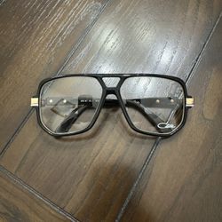 Cazal Sunglasses 627 Black Gold Clear Lenses