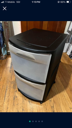 $35, 2 Drawer plastic storage