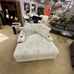  Alloy Jumbo Corduroy Oversized Chaise / Feather-fiber Blend