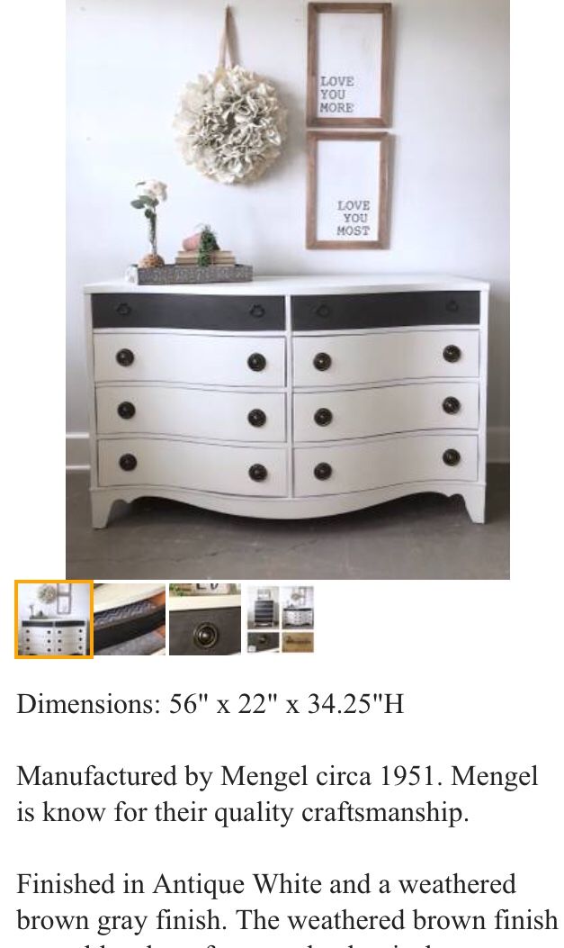 Dresser serpentine navy @ white