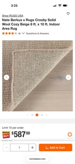 New 8x10 wool rug