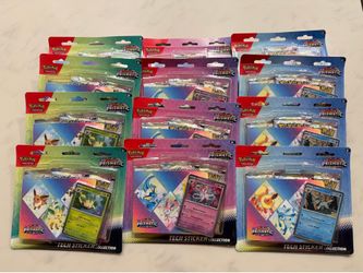 Prismatic Evolutions Sticker  Pokemon TCG Card Game Booster Bundle Box Packs ETB Box Eevee Heroes Rare Mega Destined Surging Black White Promo PSA Syl