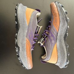 Saucony Endorphin Trail running shoes brown purple limited men 9.5 sneakers