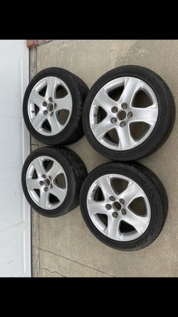 4 — 235/45r17 5x120 5x4.72 Stock Acura RL Honda Odyssey Wheels Rims Good 80% Treads Tires !!!