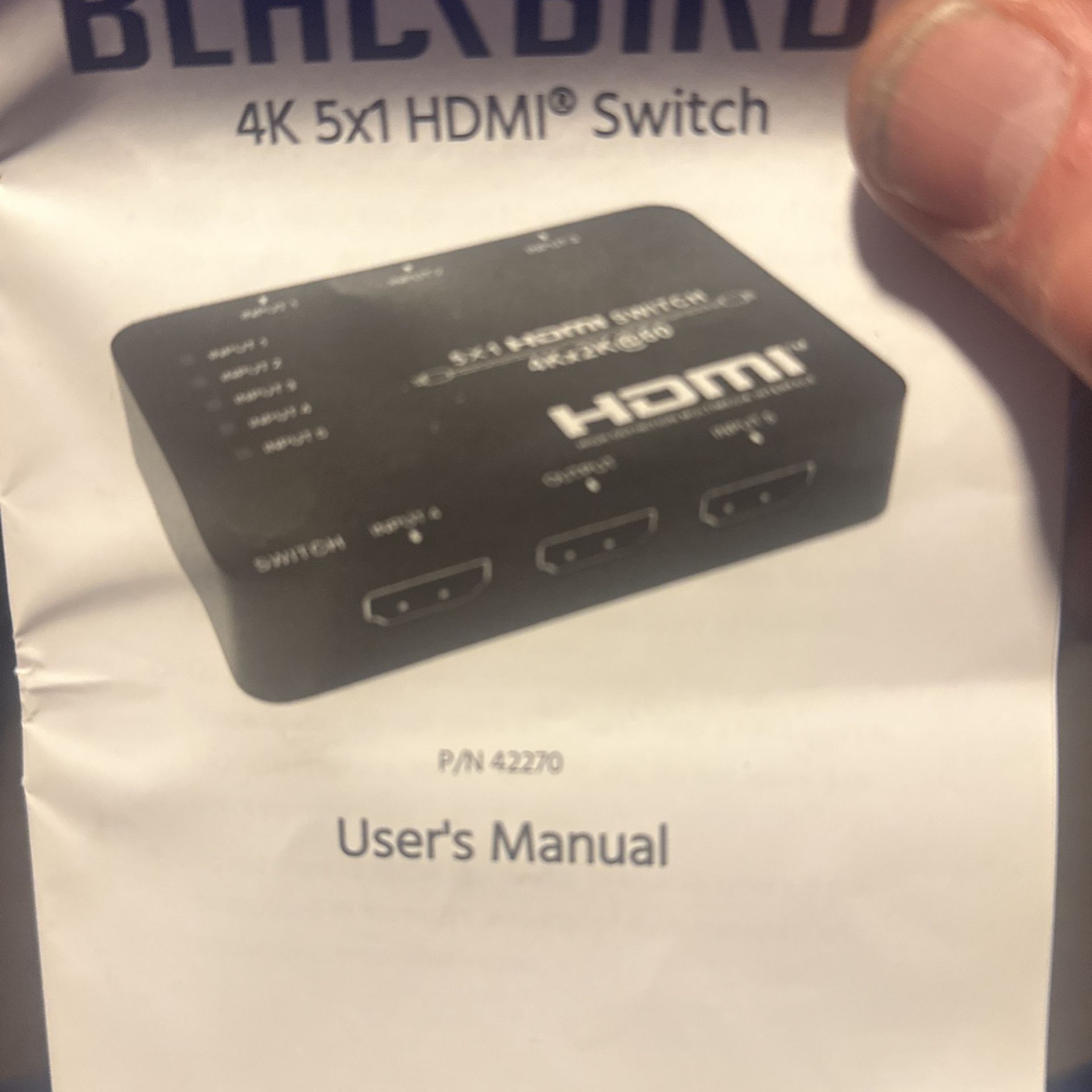 Blackbird 4k 5x1 HDMI Switch $50