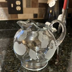 Vintage Small Glass Pitcher