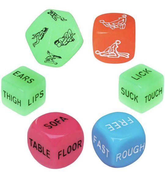 Funny Romantic Role Playing Dice Set, Valentines, Wedding, Gag gift