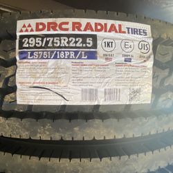 New 295/75/22.5 Drive Tires 