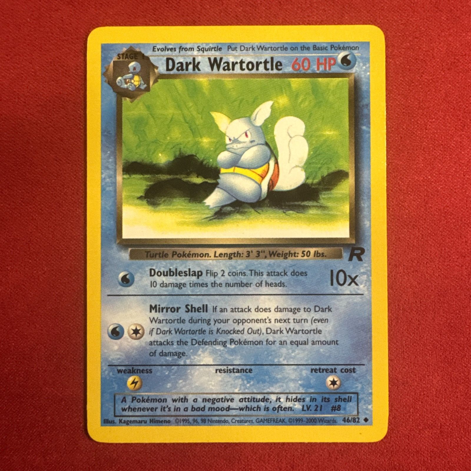 Dark Wartortle 46/82 Team Rocket WOTC
