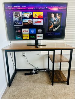 TCL Roku TV 43 inch with Stand and Table