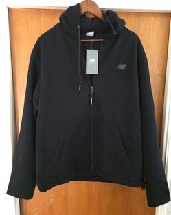 Men's large textured black jacket fleece New balance