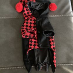 “Harley Quinn” Dog Halloween Costume Size M