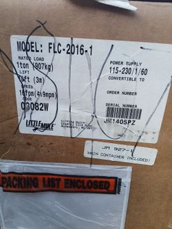 1 Ton Electric Chain Hoist,  115/230 volt single phase