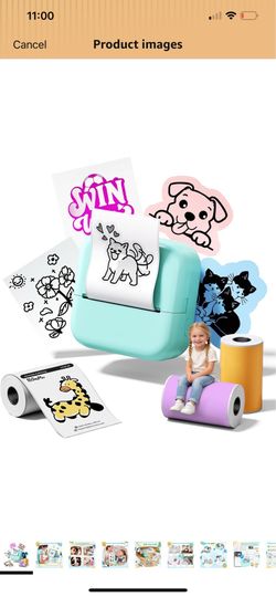 Mini Sticker Printer, Print Pods Mini Thermal Sticker Printer M02X, Stickers Maker Machine for Kids, Student, Family, for DIY Journal, Study Notes, Me