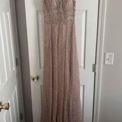 Champagne Gold Dress for special occasions - Prom, Birthday, Party, Wedding, Luxury