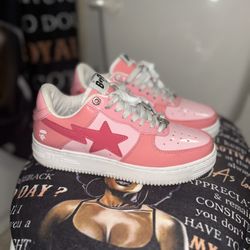 Pink Bape Sta Shoes